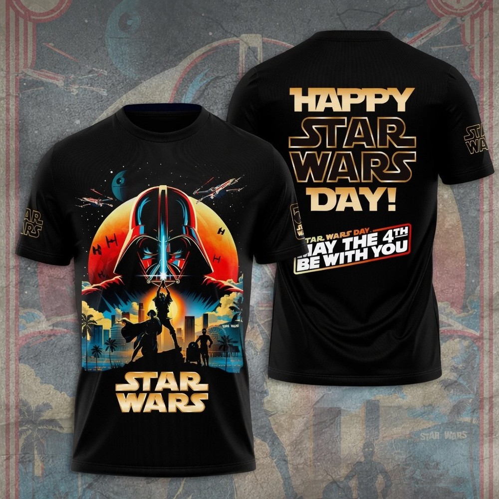 Star Wars Darth Vader Happy Star Wars Day May the 4th Be With You 3D T-Shirt