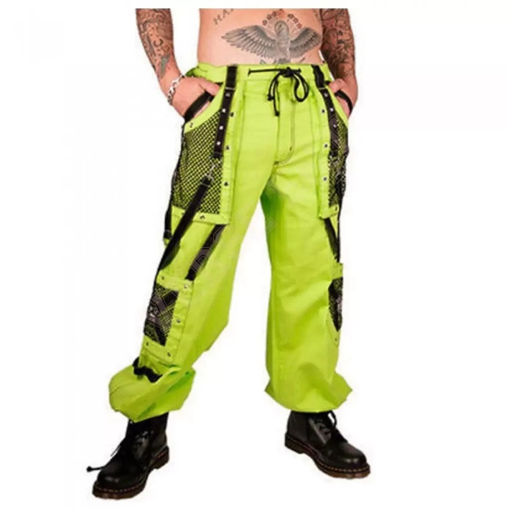 Men’s Bondage Techno Cyber Pants – Neon Edge Gothic Streetwear