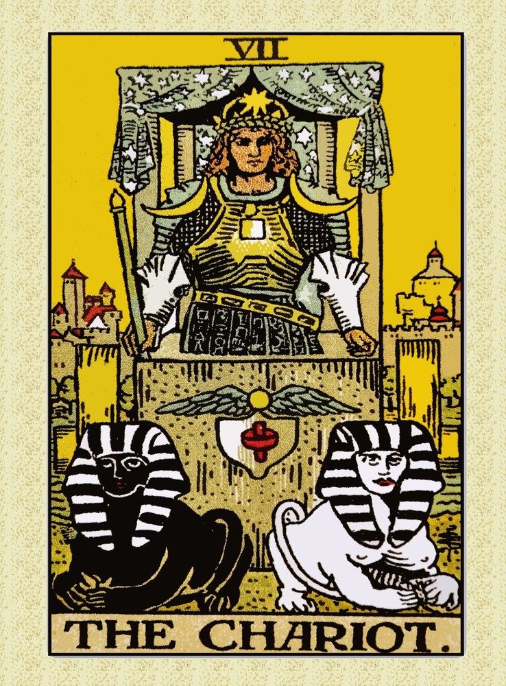 Vintage Tarot Card Chariot Egypt Wall Art Home Decor Poster