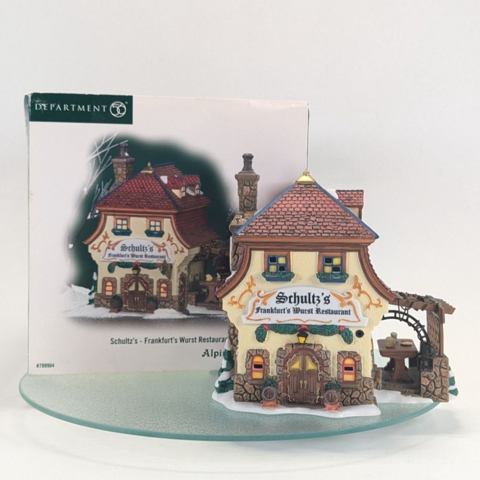 Dept 56 Alpine Village  Schultz's-Frankfurt's Wurst Restaurant  799904  NIB