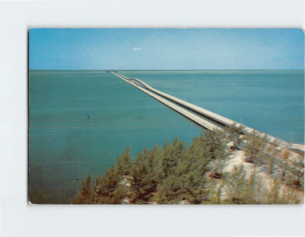 Postcard Gandy Bridge looking westward from Tampa Florida USA