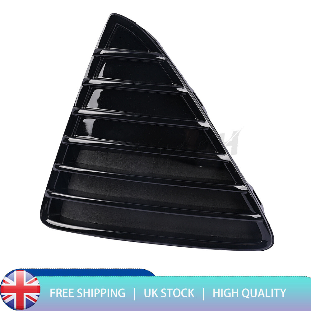 GLOSS BLACK LEFT SIDE LOWER FRONT BUMPER TRIANGLE GRILLE FOR FORD FOCUS 2012-15