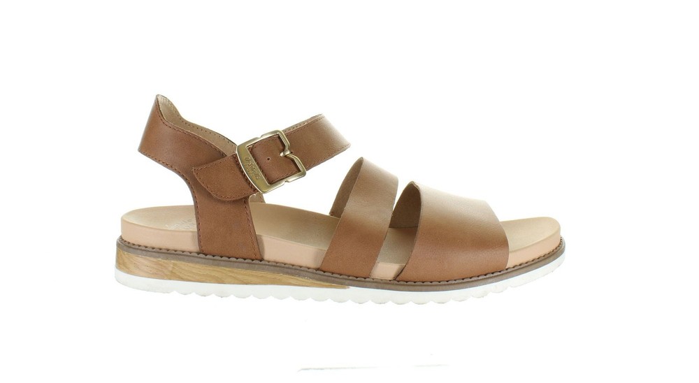Dr. Scholl's Womens Island Glow Brown Ankle Strap Sandals Size 8.5 (7824767)