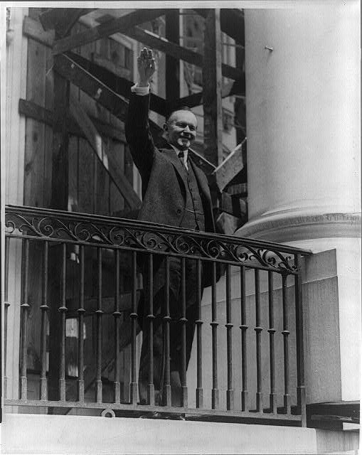 Photo:Coolidge greeting children at the White House Easter Egg Roll