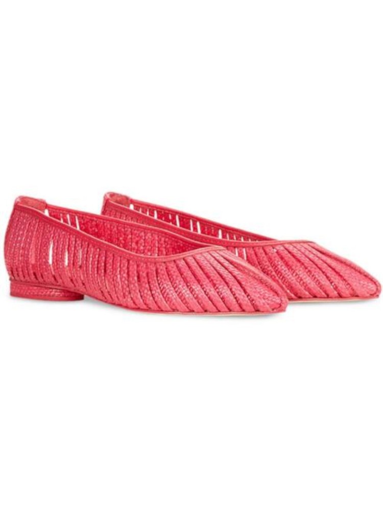 CULT GAIA Womens Camellia Pink Raffia Leena Pointed Toe Slip On Flats Shoes 39