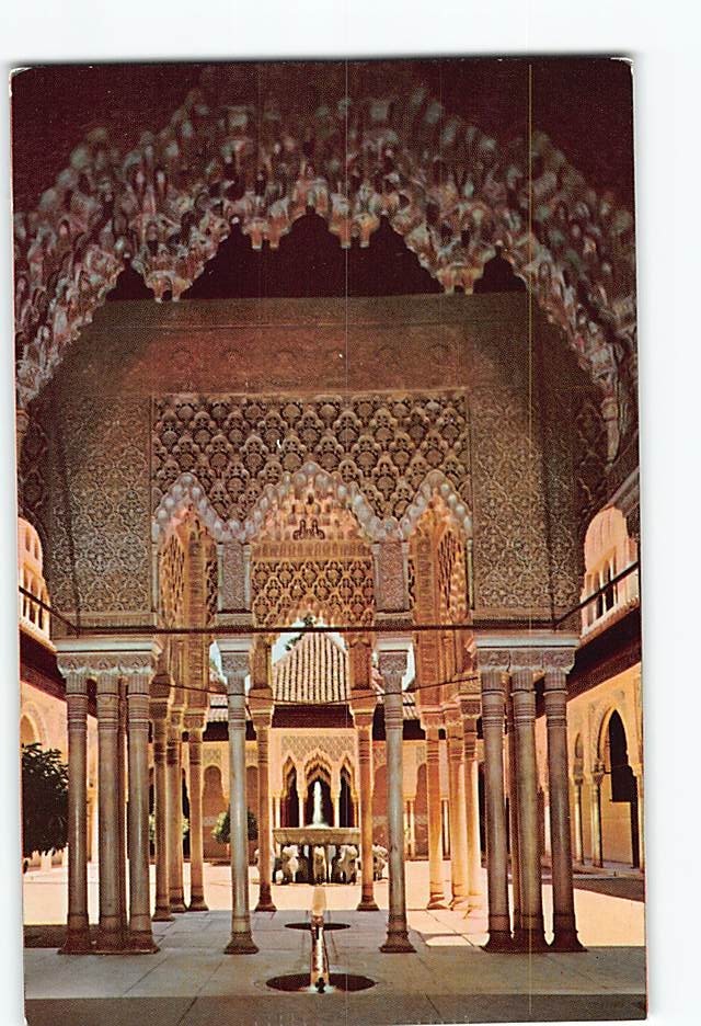 Postcard Templete del Patio de los Leones Alhambra Granada Spain