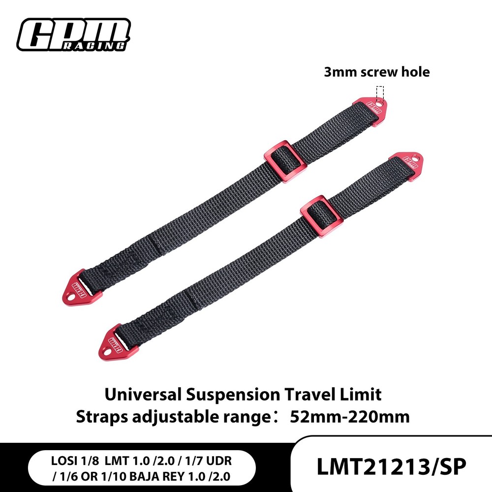 GPM Suspension Travel Limit Strap LOSI 1/8 LMT Baja Rey 1.0/2.0 UDR RBX Rock Rey
