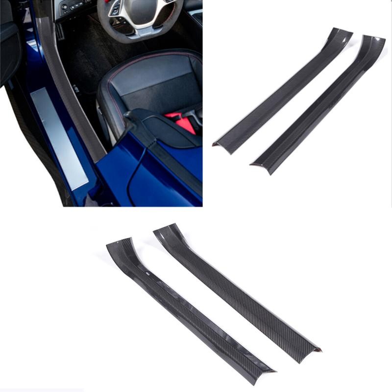 Carbon Fiber Door Sill Protector Trim for Corvette C7 2014-2019