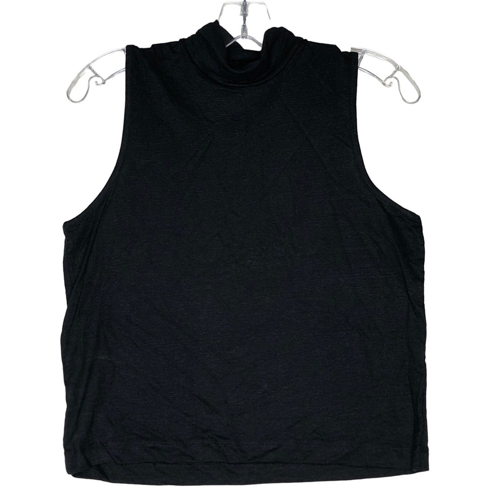 Chaser Tank Top Womens Small Mock Neck Black Sleeveless NWT