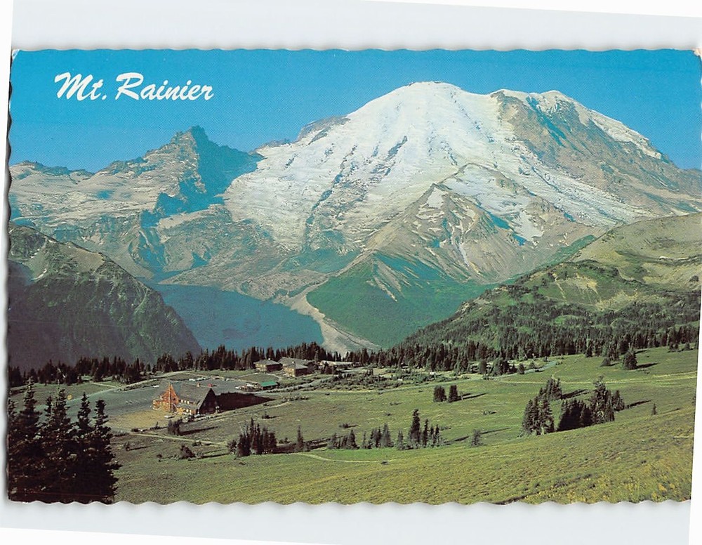 Postcard Mt. Rainier Washington USA