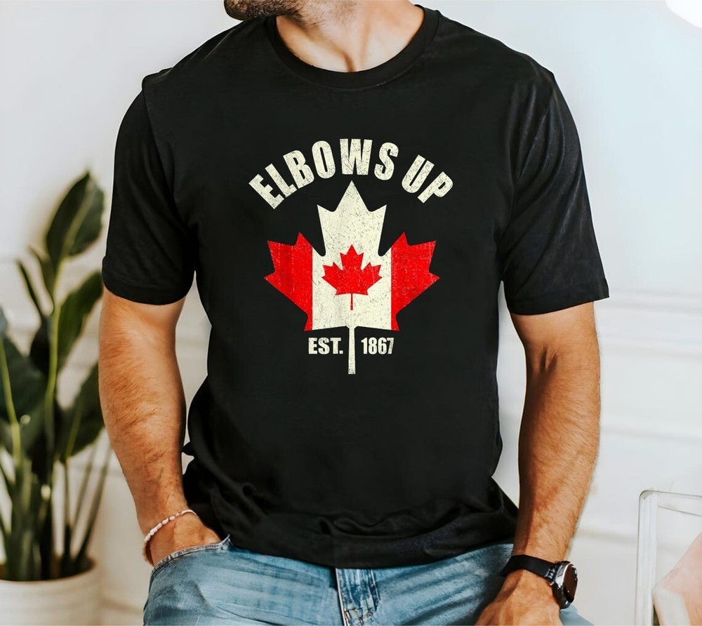 Elbows Up Canada Est 1867 Proud Canadian Short Sleeve T-shirt