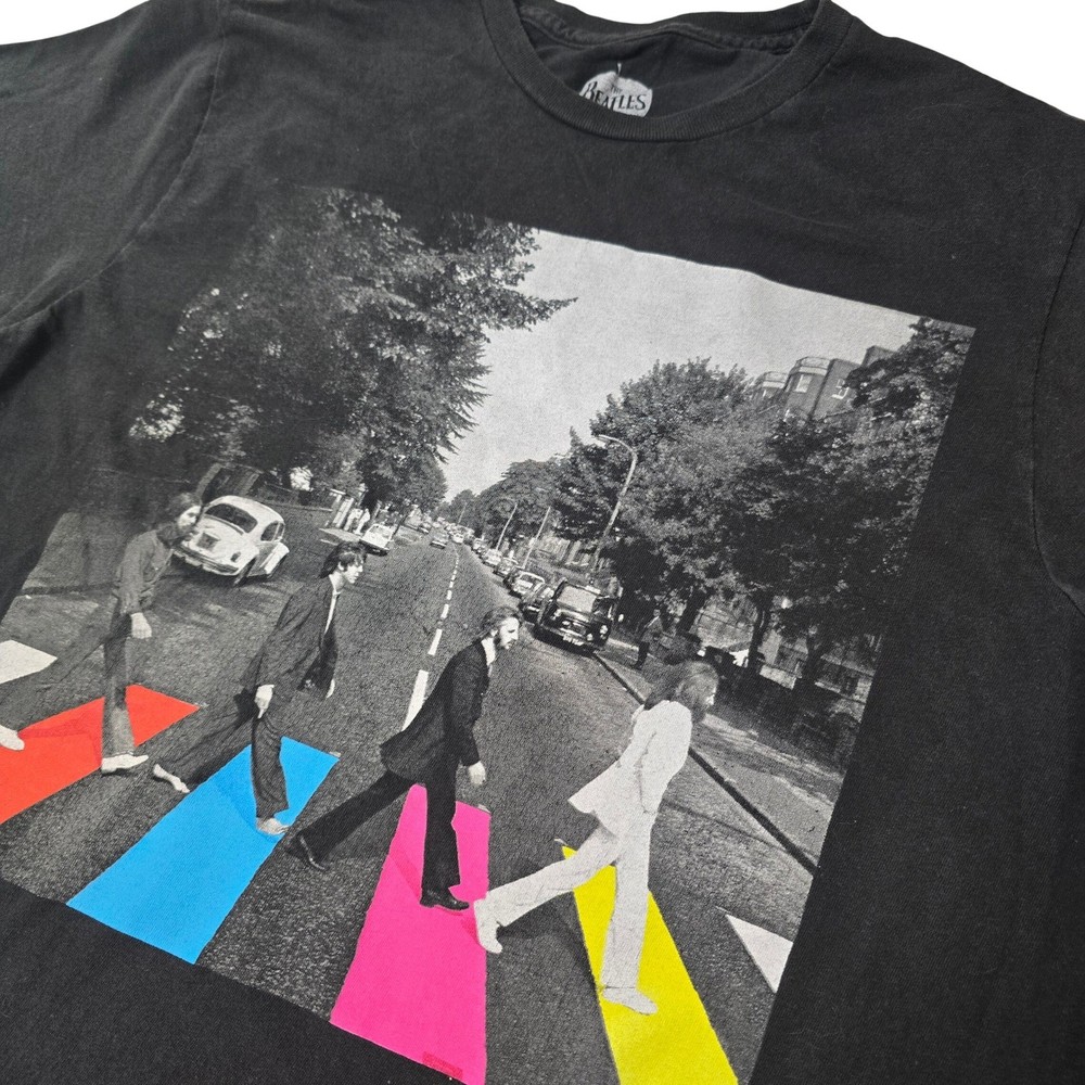 The Beatles Abbey Road Graphic T-Shirt Mens Medium Black Vintage Band Tee