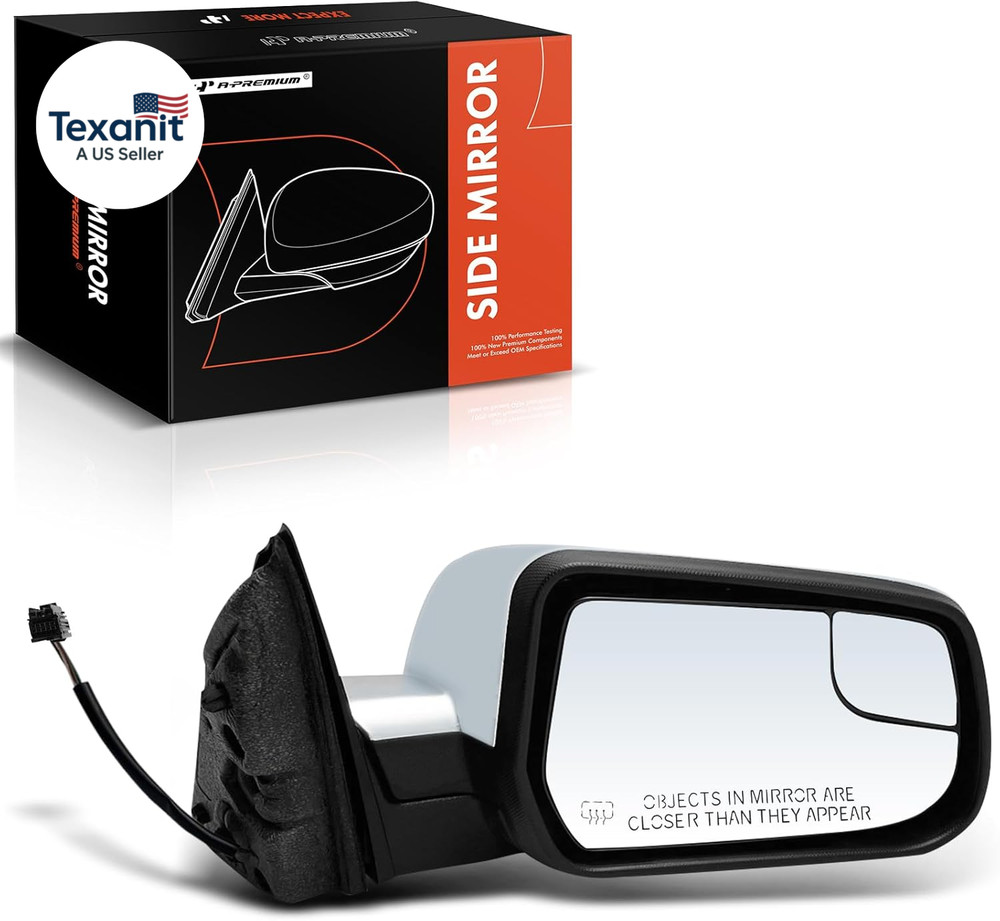 Passenger Side Power Door Mirror - Compatible with Chevrolet Equinox & GMC Terra