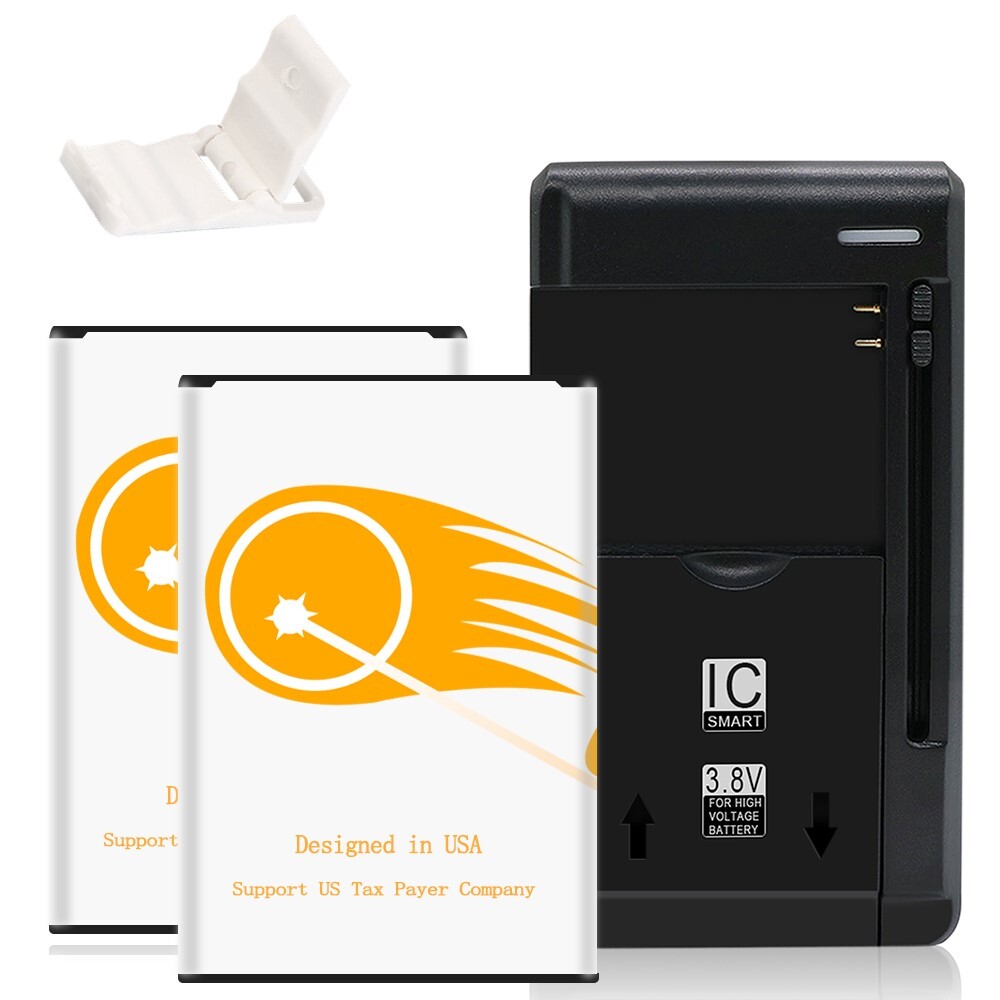 High Capacity 2x 5570mAh Substitutable Battery Charger Bracket f LG G Stylo H631