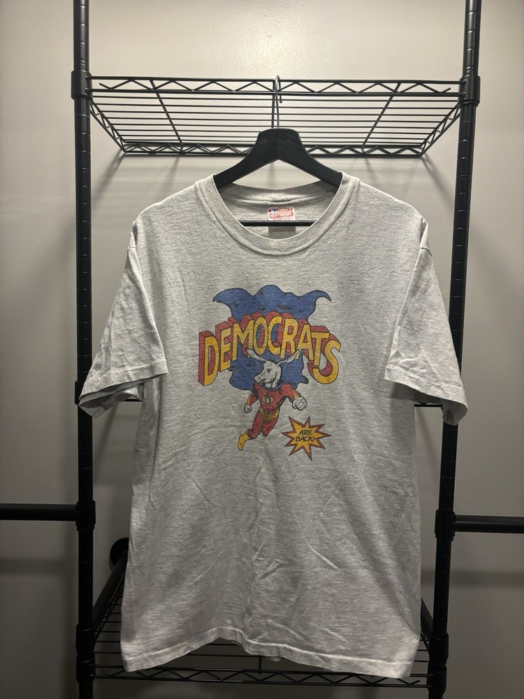 Vintage 90s “Democrats Are Back!” Single Stitch Tee Shirt Size Large