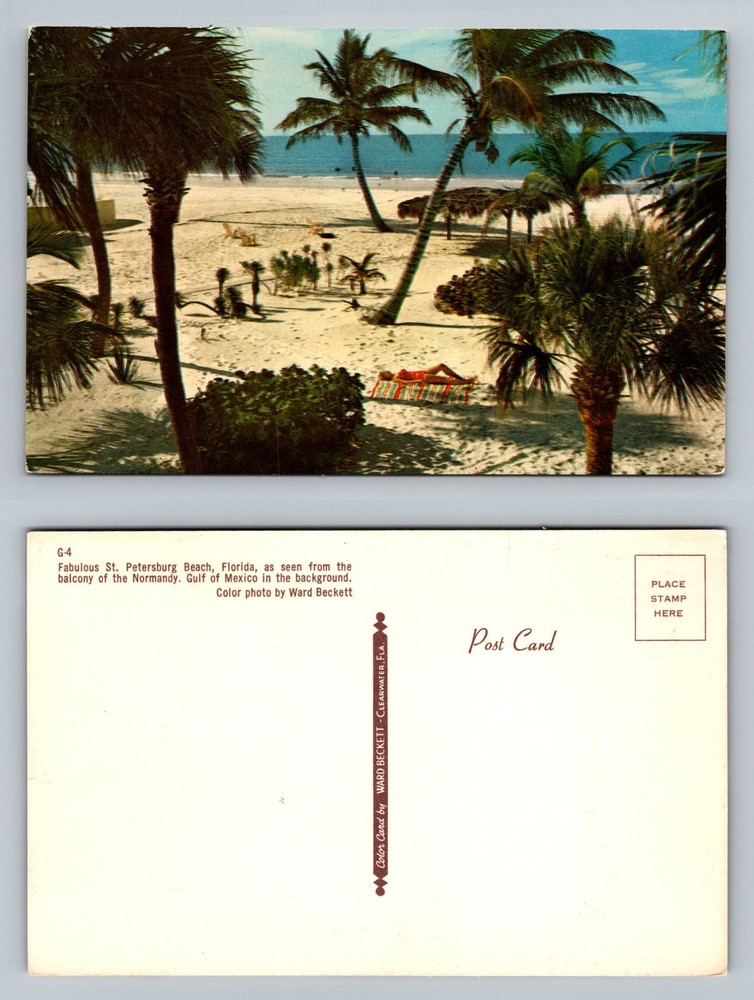 St Petersburg, FL-Florida, Normandy Balcony Gulf of Mexico Vintage Postcard