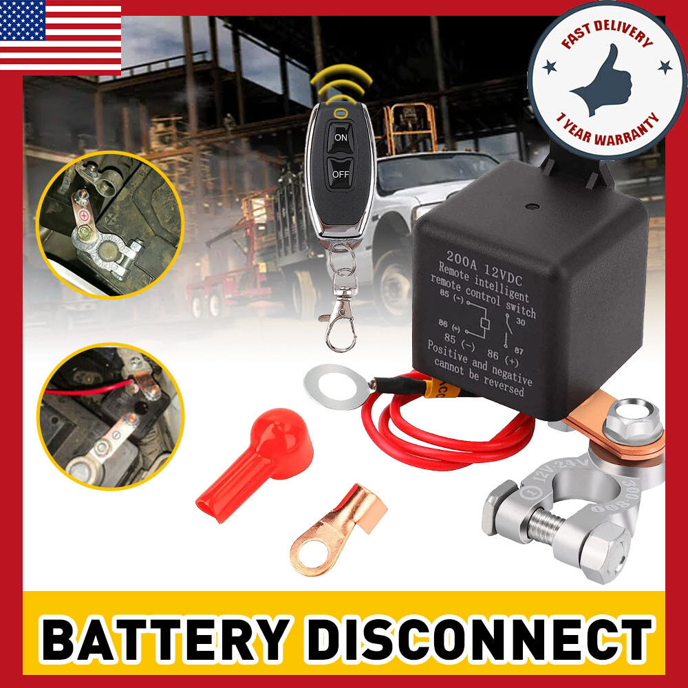 Universal 12V 200A Wireless Car Battery Isolator with 2 Remote Controls