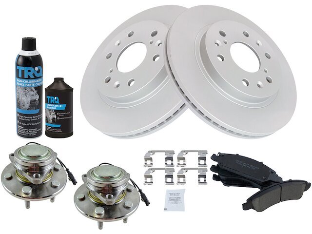 2008-2014 Chevy Suburban 1500 Front Brake Pads Rotors Wheel Hub Kit 91JRYM