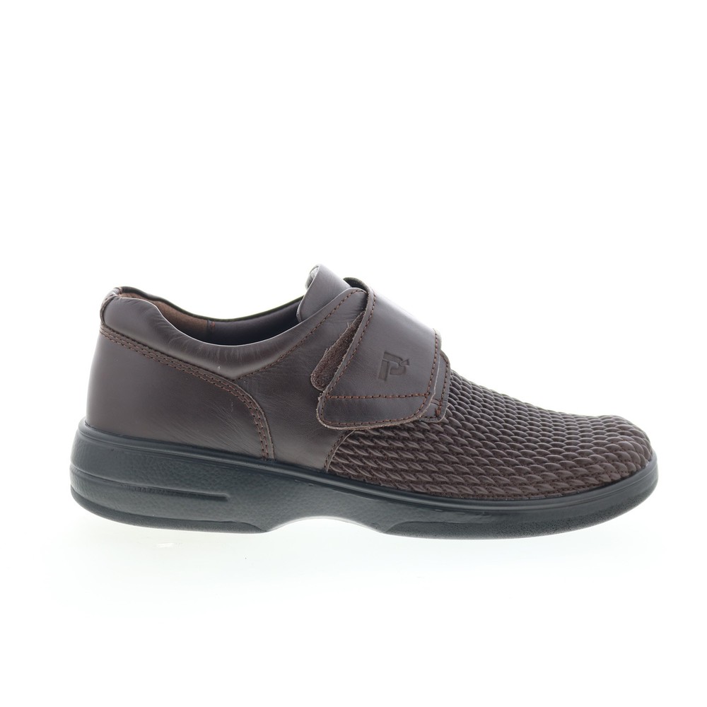Propet Olivia WPRX25 Womens Brown Wide Leather Strap Lifestyle Sneakers Shoes 11