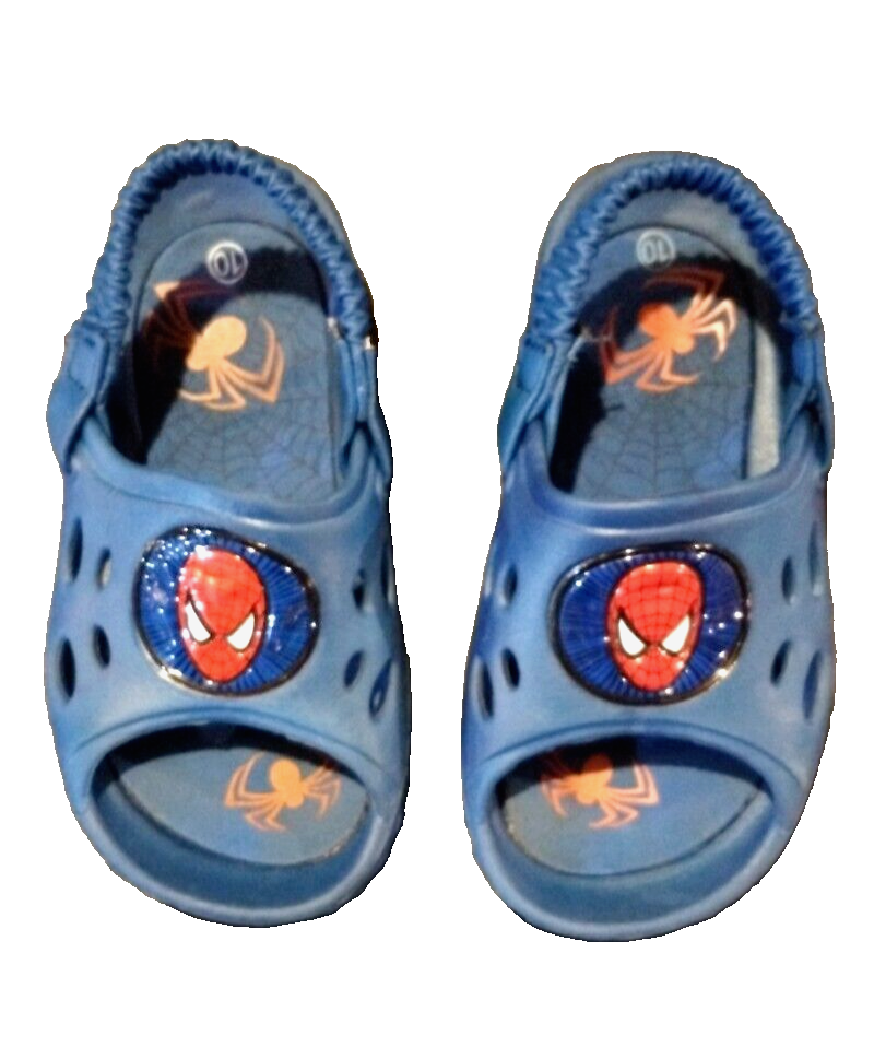 Spiderman Children's Size 10 Blue Slip On Sling Back Sandals
