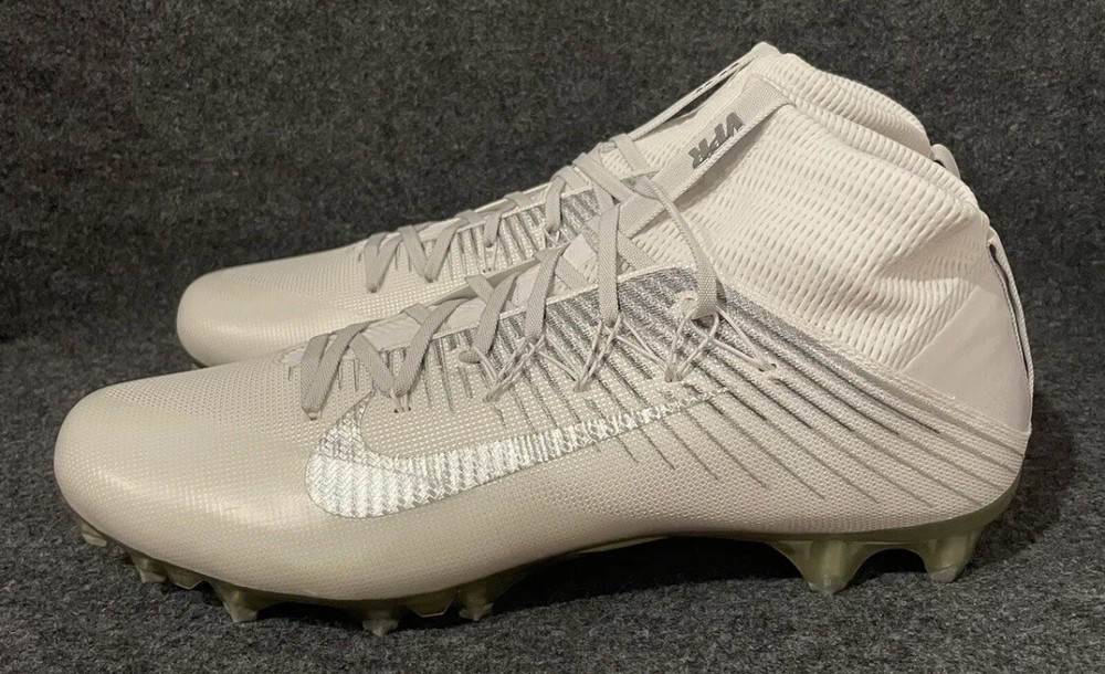 Nike Vapor Untouchable 2 Football Cleats White Silver Grey 824470-100 Size 16