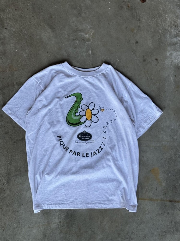 Vintage 90s Piqué Par Le Jazz Fest T-Shirt XL Single Stich