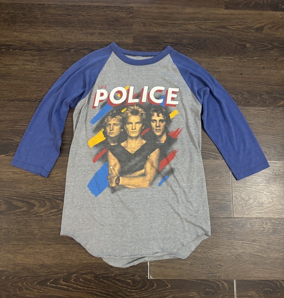 Vintage 1983 Police Band Synchroncity Raglan T-shirt Single Stitch