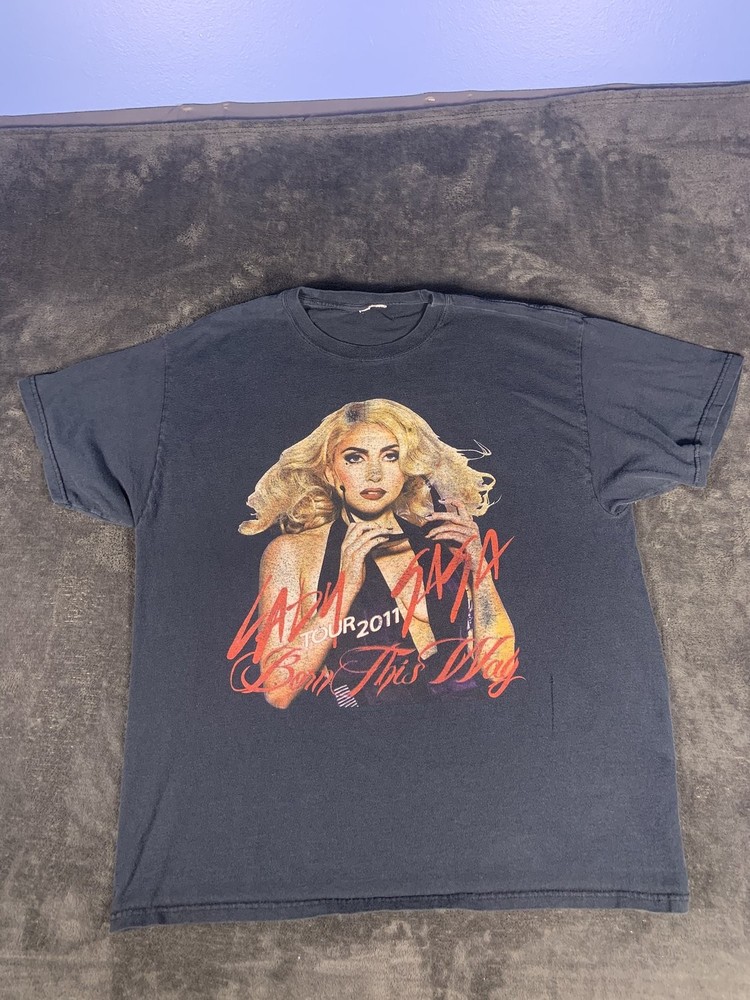 Vintage Lady Gaga The Monster Ball Tour 2011 Born This Way T-Shirt XL