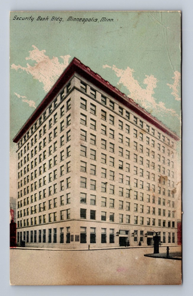 Minneapolis MN-Minnesota Security Bank Building Vintage Postcard