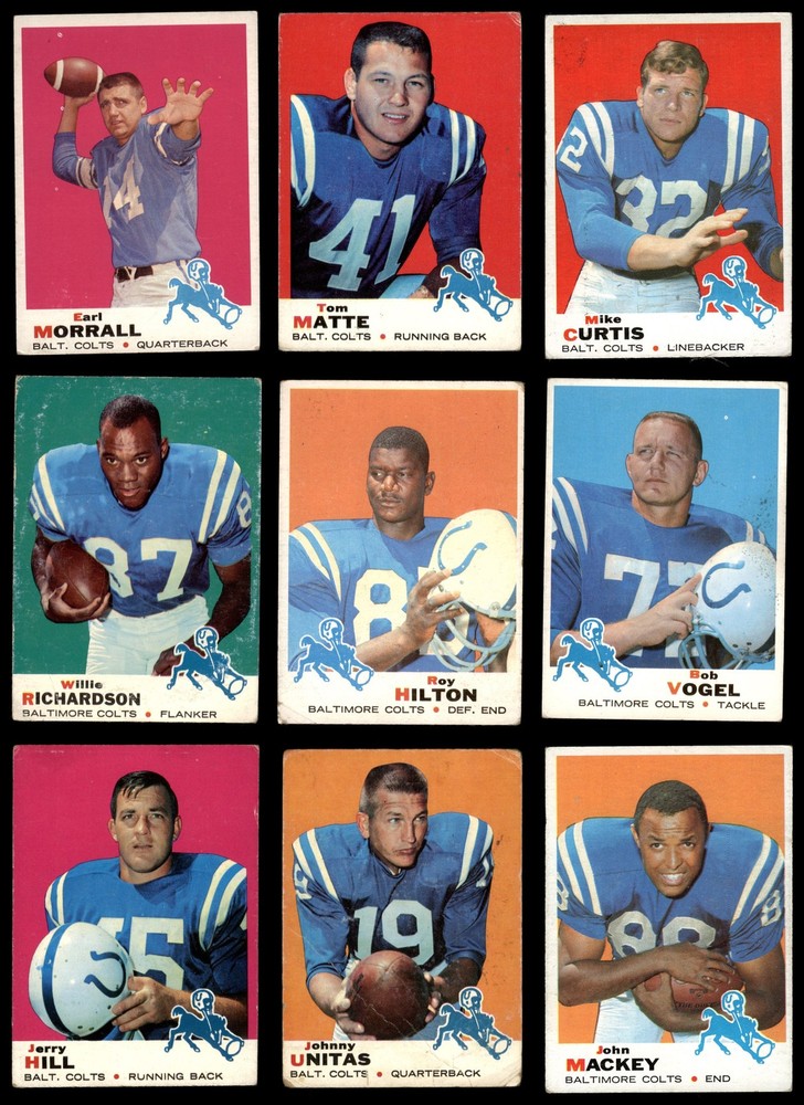 1969 Topps Baltimore Colts Team Set 1.5 - FAIR 7261645