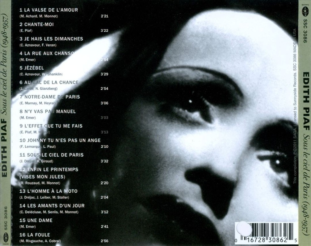 Edith Piaf Sous Le Ciel De Paris New Cd