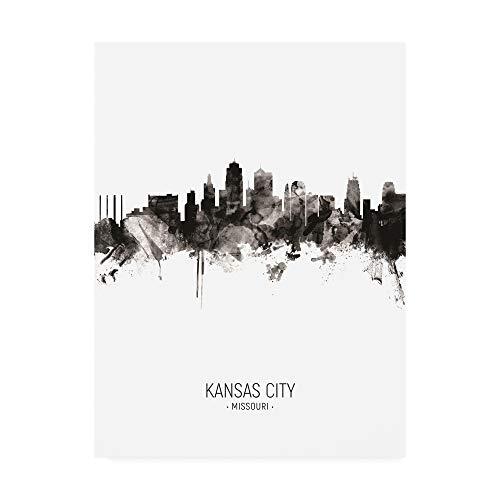 , 14x19 Kansas City Missouri Skyline Portrait II by Michael Tompsett
