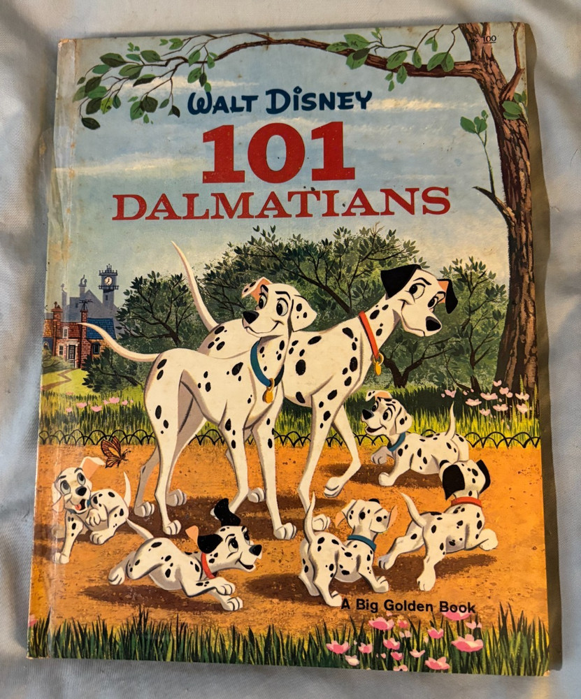 Walt Disney's 101 Dalmatians - Golden Press Big Golden Book 1961 VG first print