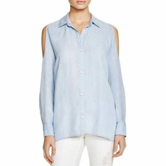 Rails Sadie Denim Shirt Womens XS Blue Light Vintage Wash Boho Wester Cowgirl