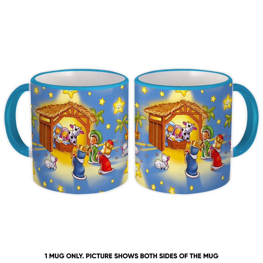 Gift Mug : Cute Nativity Scene For Kids Child Christmas Jesus Three Kings