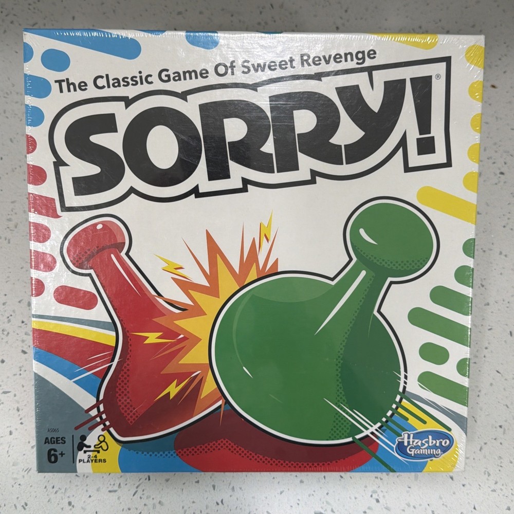 Sorry Board Game Classic Game Of Sweet Revenge Hasbro 2-4 Players - New Sealed
