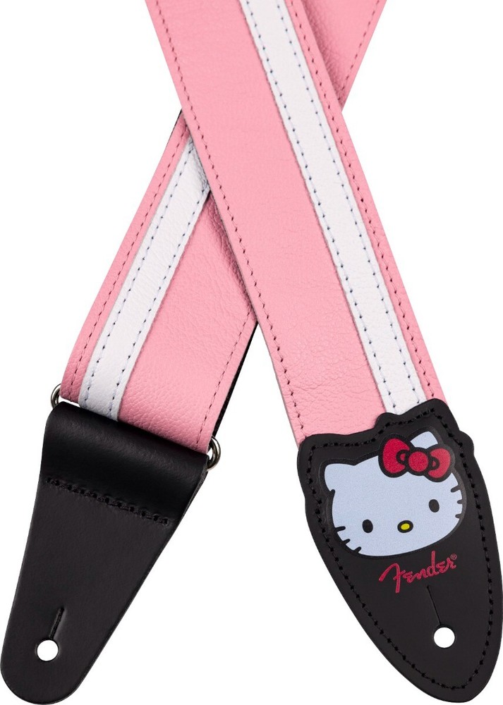 Fender X Hello Kitty Official Leather Guitar Strap, Pink