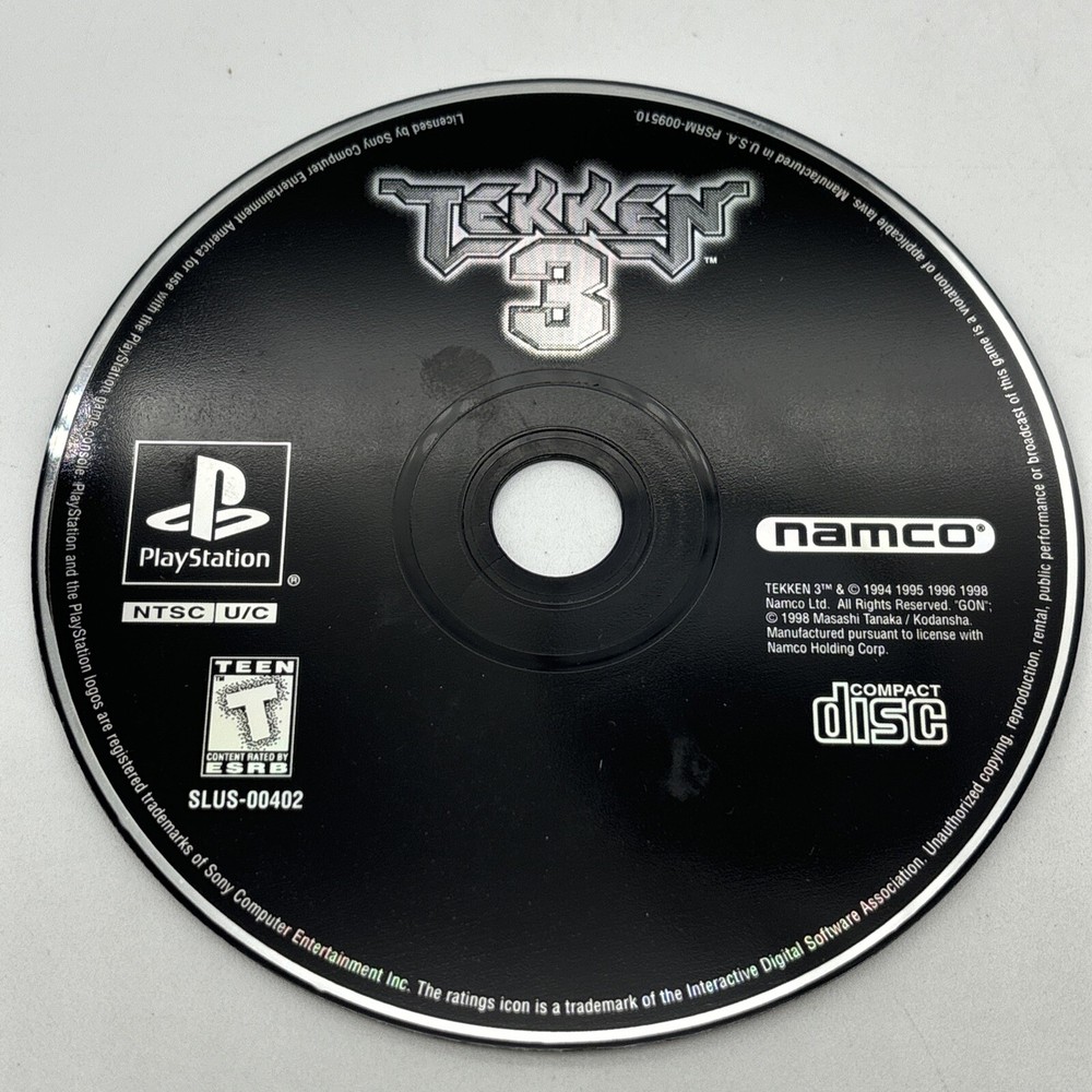 Tekken 3 Original Sony PlayStation 1 PS1 Disc Only Tested And Works