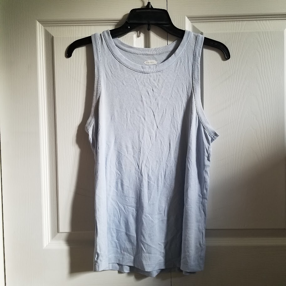 Old Navy Women's Tank Top Medium Blue Soft Comfortable Stretch Slim Fit