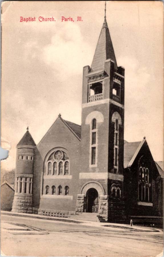 Paris Illinois IL : CHURCH SCENE m/14 BA9423