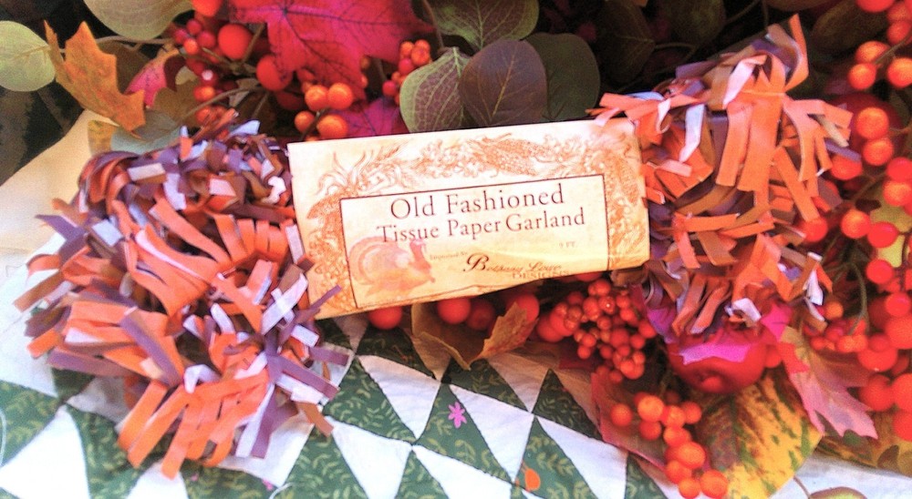 Bethany Lowe Retired Crepe Paper Halloween Thanksgiving Garland 3 Yards New