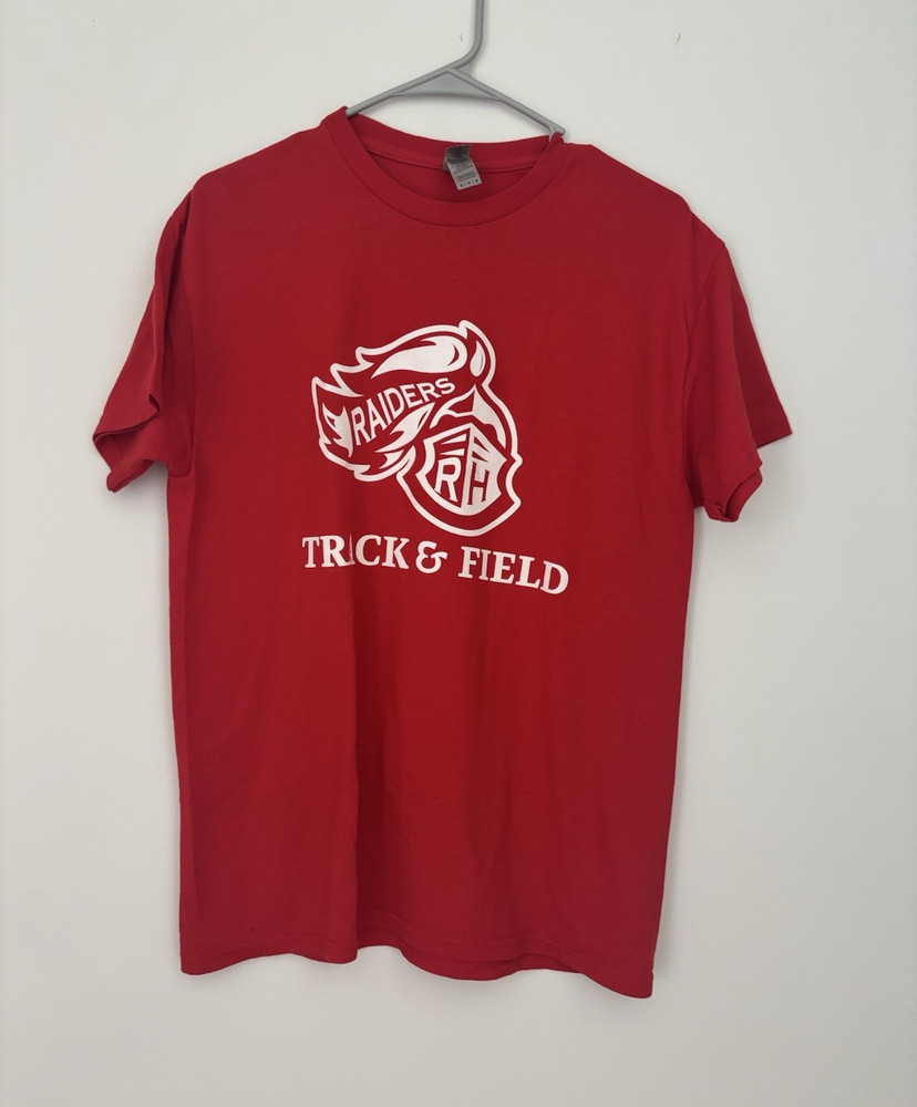 Gildan Men's Red Raiders Track & Field Graphic Logo Cotton Crew Neck Tee M