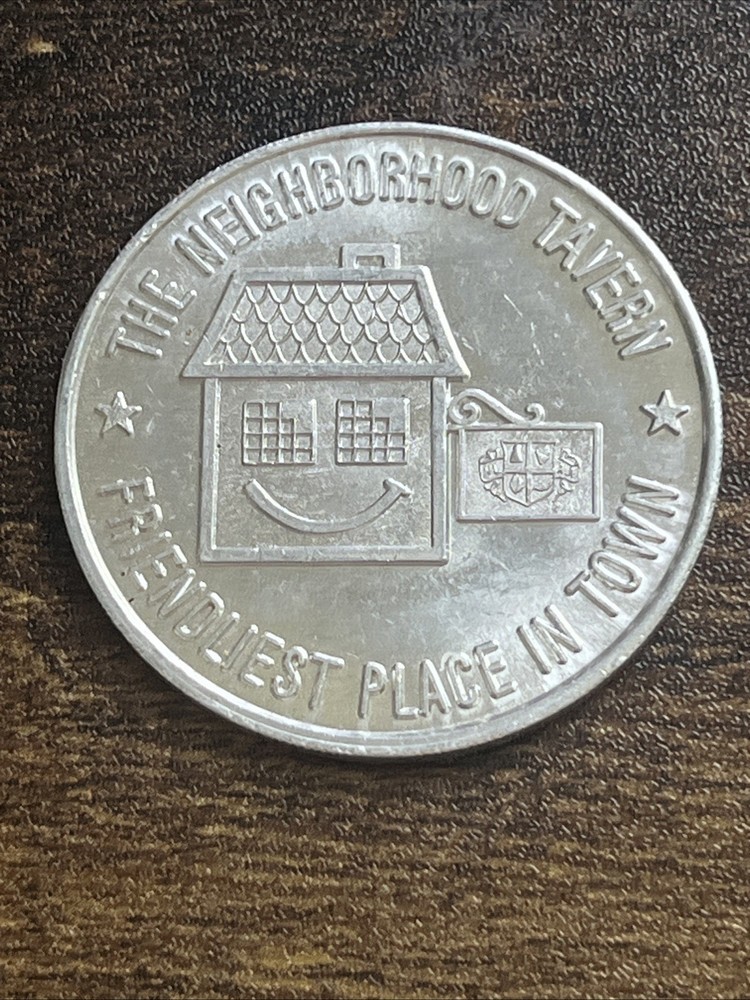 Vintage Aluminum Advertising Coronet VSQ Brandy Good Luck Coin Tavern Token TN48