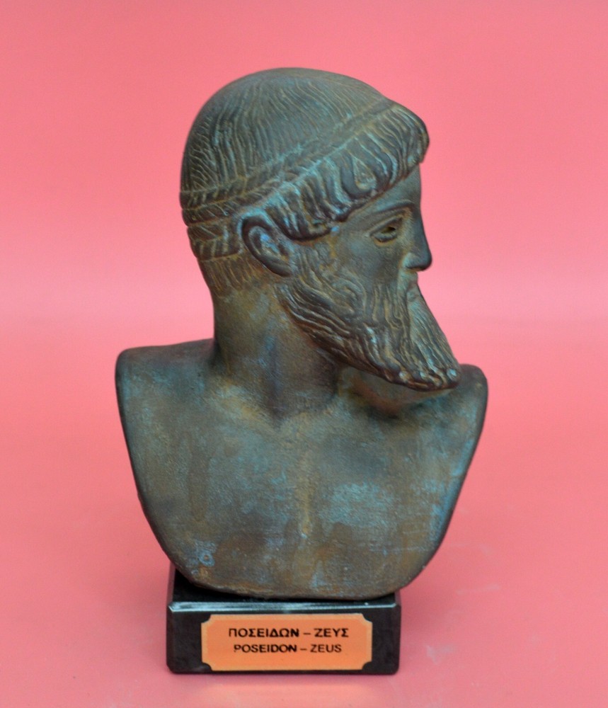 Artemision Zeus or Poseidon bust sculpture statue - Ancient Greek Olympian Gods