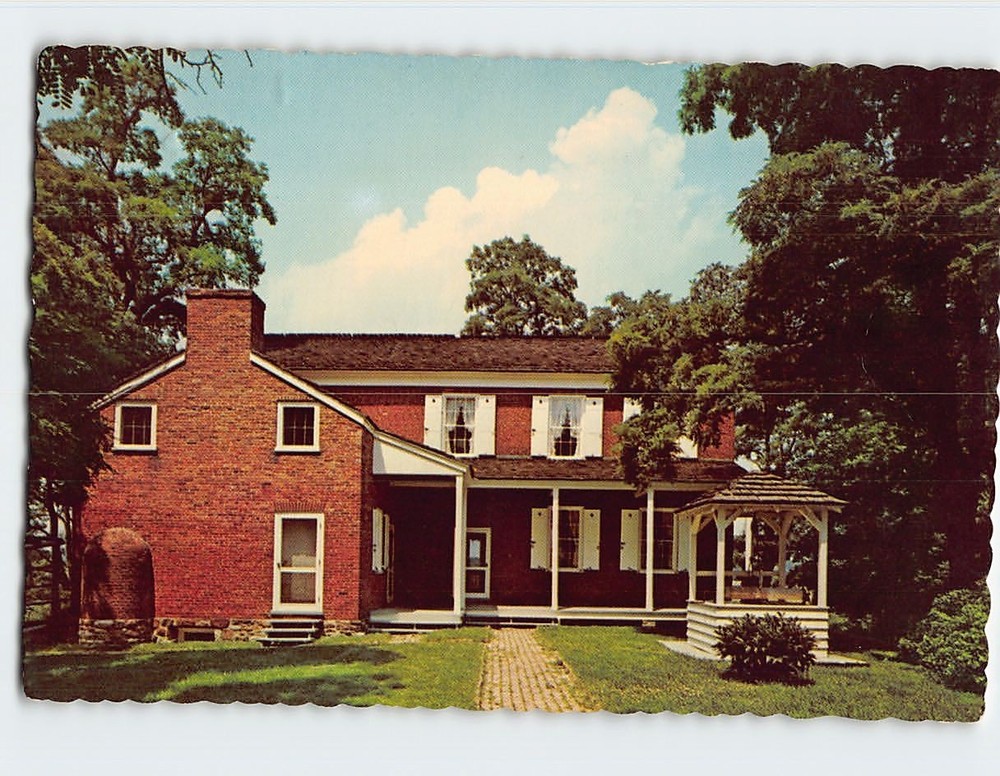 Postcard Rear Entrance Conner Prairie Pioneer Settlement Noblesville Indiana USA