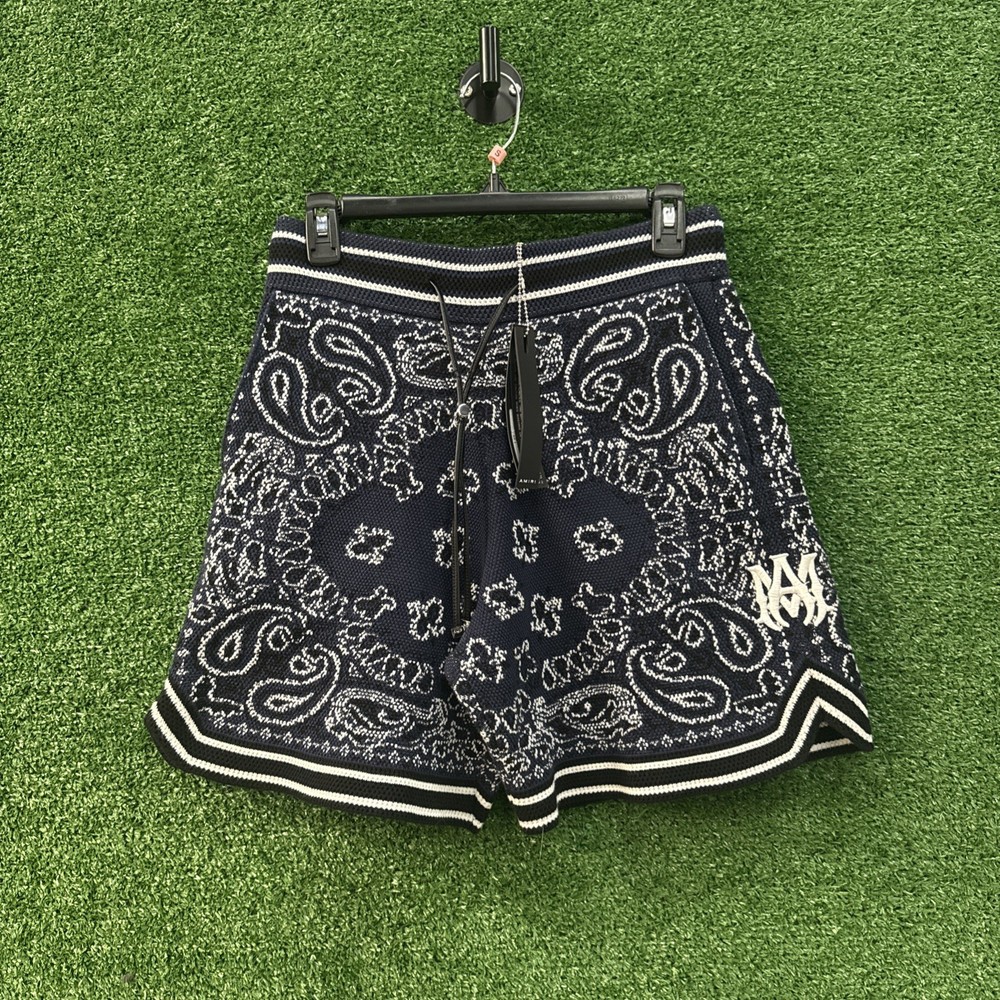 AMIRI Bandana Shorts Blue Size Small Brand New with Tags 100% Authentic Rare