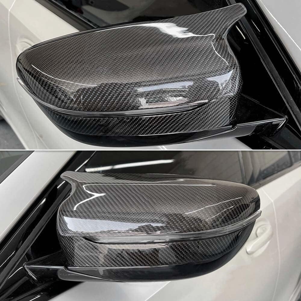 2x Real Carbon Fiber Side Mirror Cover Caps For BMW G30 G20 G11 G12 G14 G38 G31