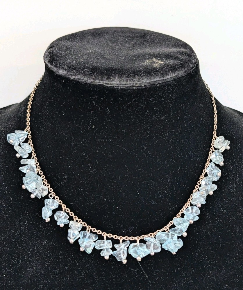 Vintage Napier Baby Blue Acrylic Beaded 16