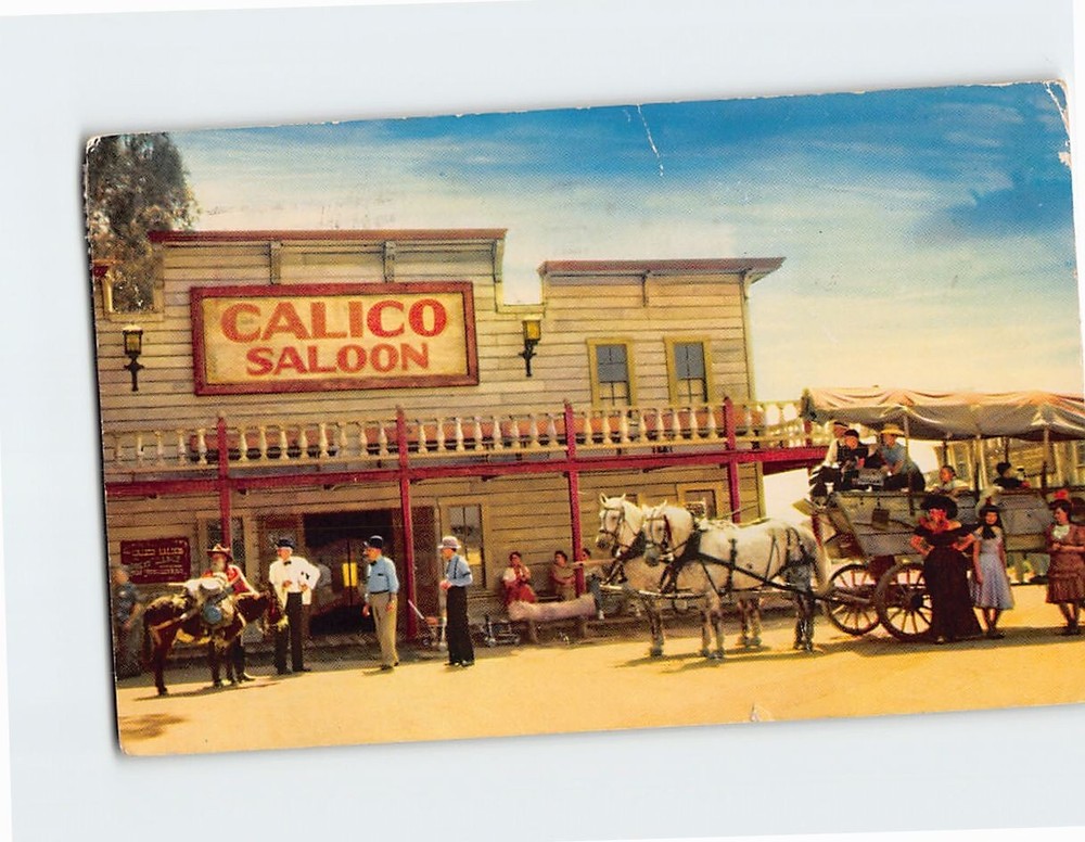 Postcard Calico Saloon Knott's Berry Farm Ghost Town California USA