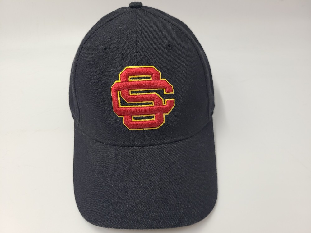 USC Trojans Fitted Wool Blend Cap NCAA Black 7 5/8